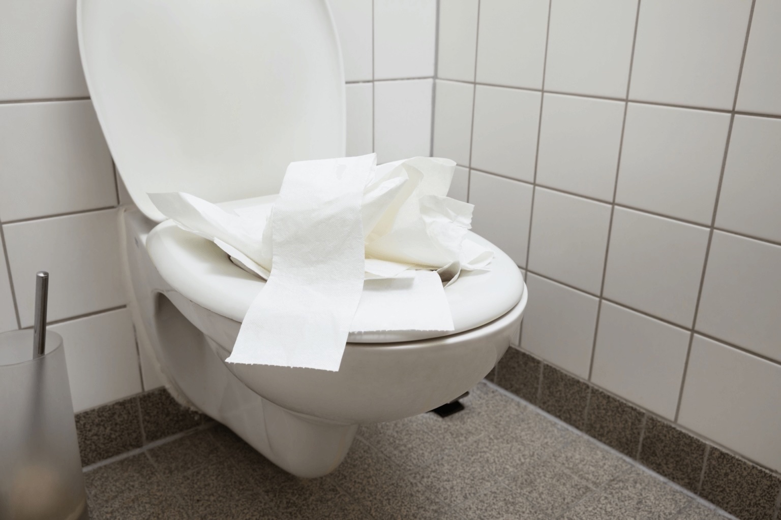 Verstopt Toilet Door Papier